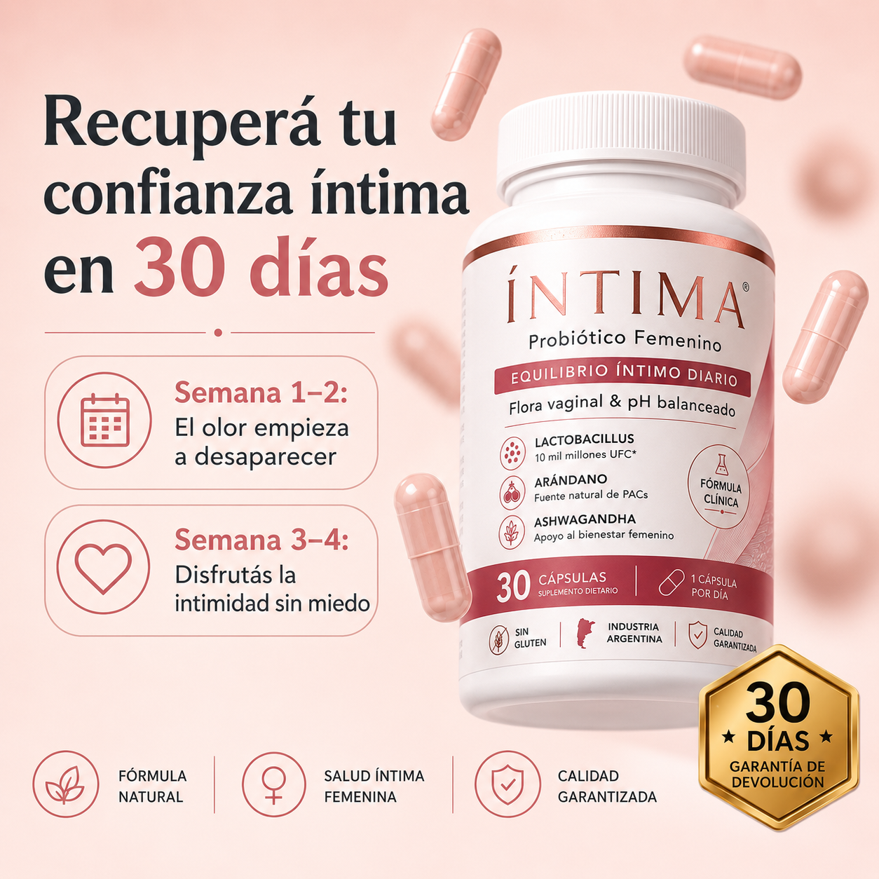 Íntima — Eliminá el olor y disfrutá la intimidad sin vergüenza
